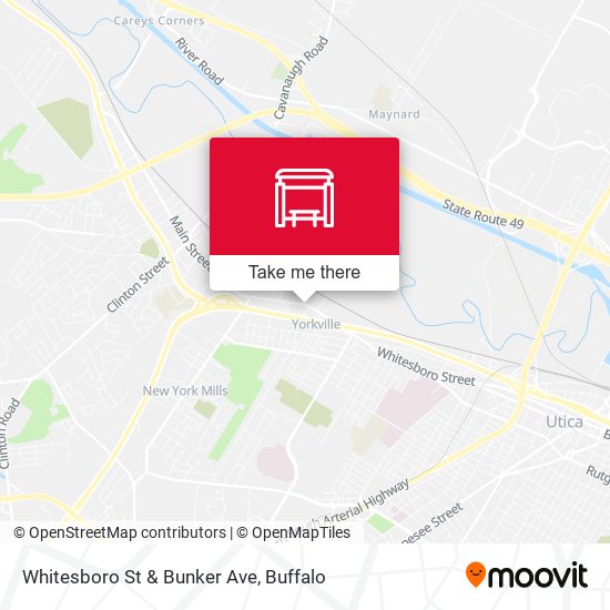 Whitesboro St & Bunker Ave map