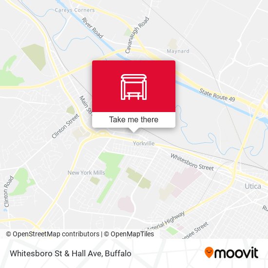 Whitesboro St & Hall Ave map