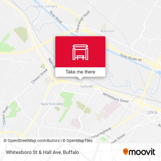 Whitesboro St & Hall Ave map