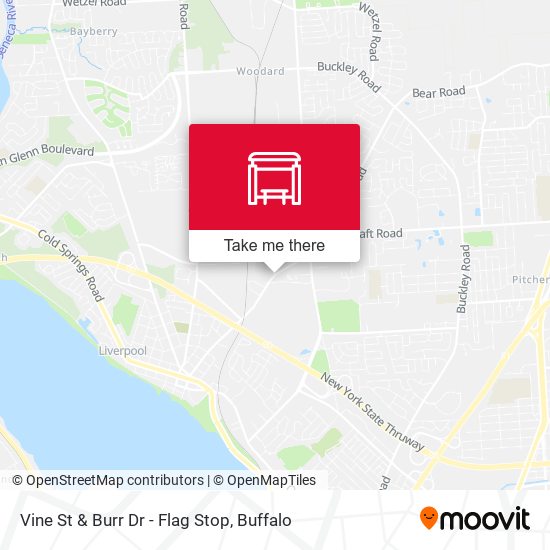 Vine St & Burr Dr - Flag Stop map