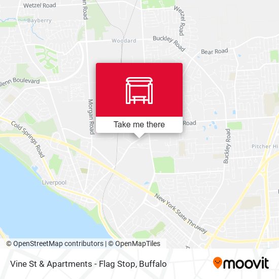 Vine St & Apartments - Flag Stop map