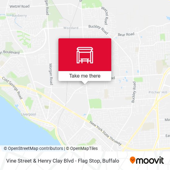 Mapa de Vine Street & Henry Clay Blvd - Flag Stop
