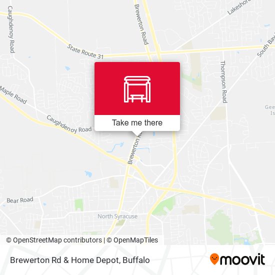 Brewerton Rd & Home Depot map