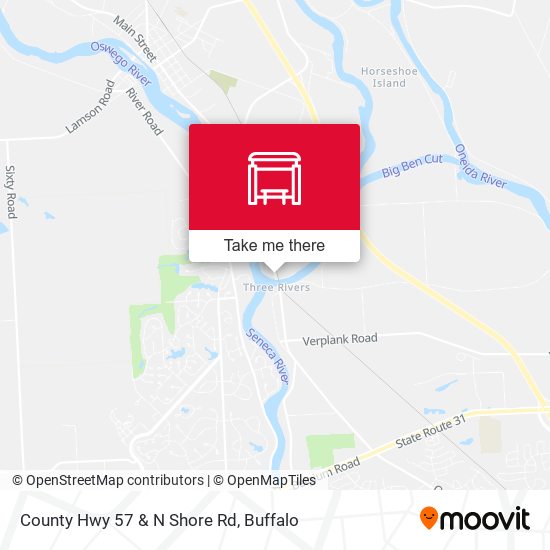 County Hwy 57 & N Shore Rd map