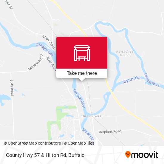 County Hwy 57 & Hilton Rd map