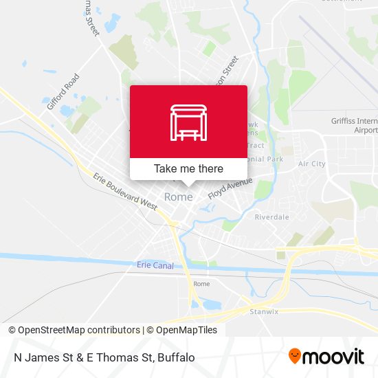 N James St & E Thomas St map