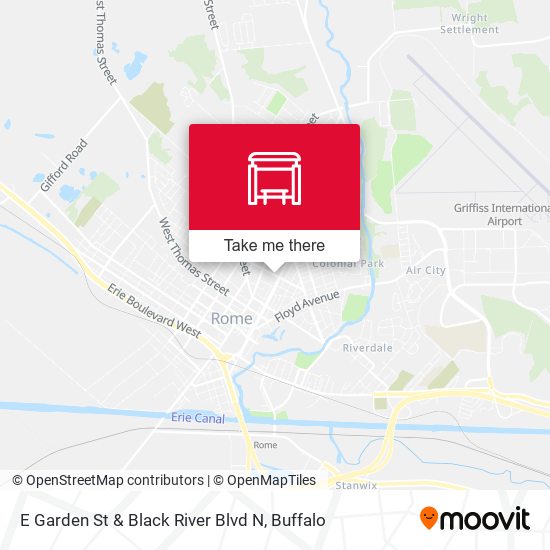 Mapa de E Garden St & Black River Blvd N