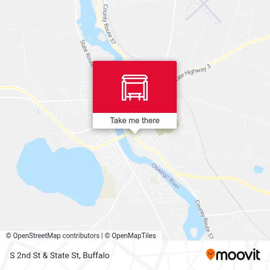 S 2nd St & State St map