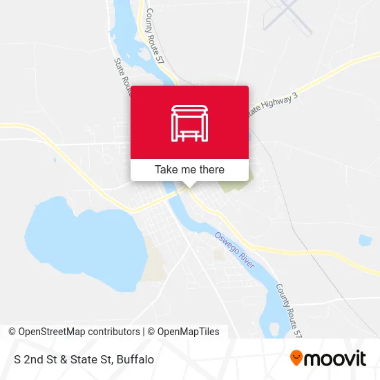 S 2nd St & State St map