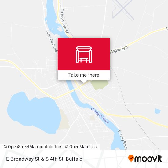 Mapa de E Broadway St & S 4th St