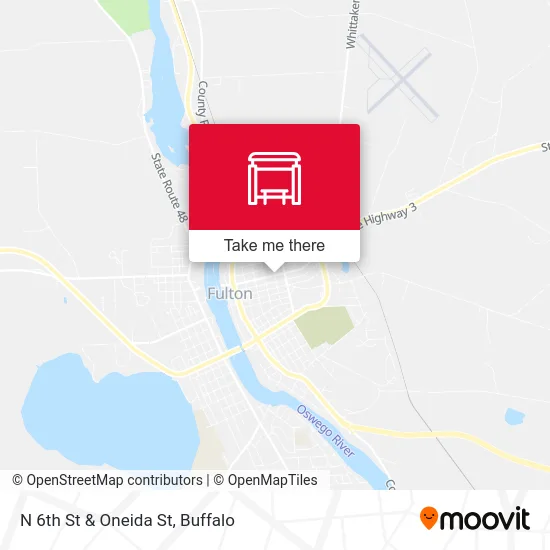 N 6th St & Oneida St map