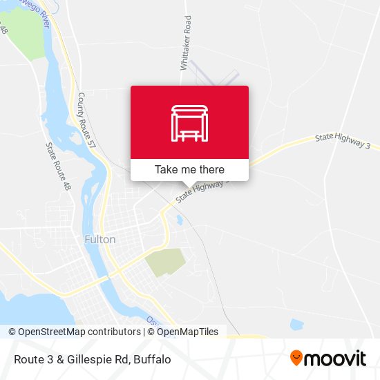 Route 3 & Gillespie Rd map