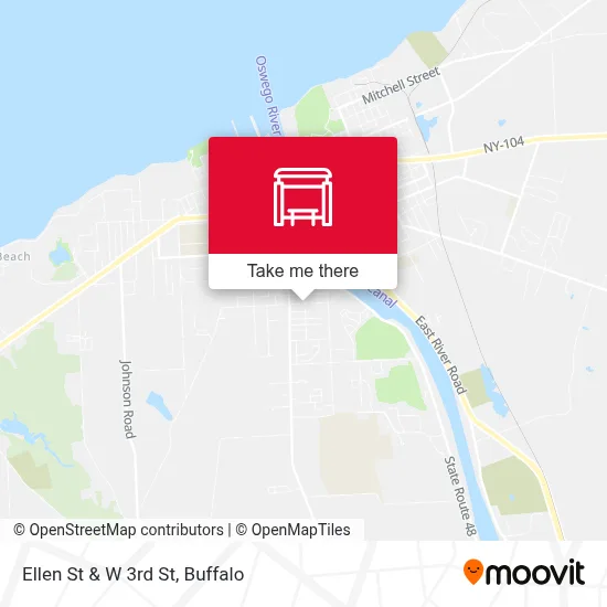 Ellen St & W 3rd St map