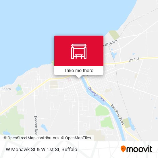 W Mohawk St & W 1st St map