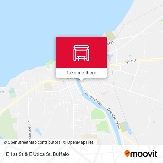 Mapa de E 1st St & E Utica St