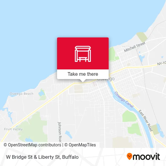 W Bridge St & Liberty St map