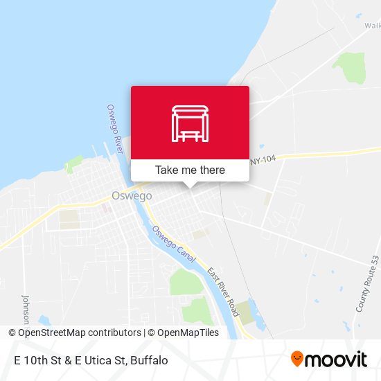 E 10th St & E Utica St map