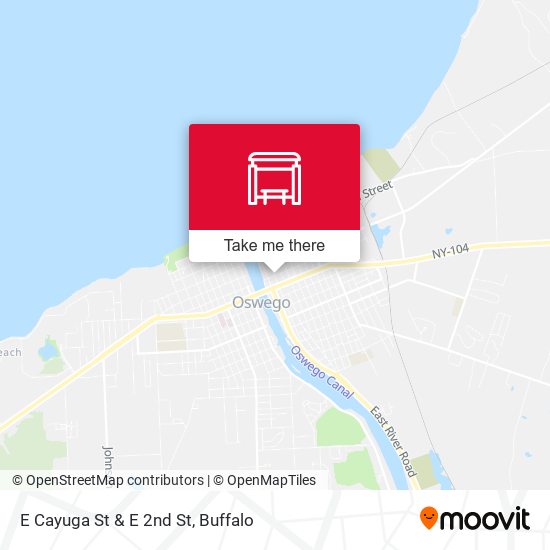 E Cayuga St & E 2nd St map