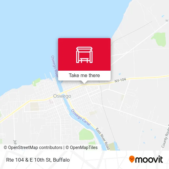 Rte 104 & E 10th St map