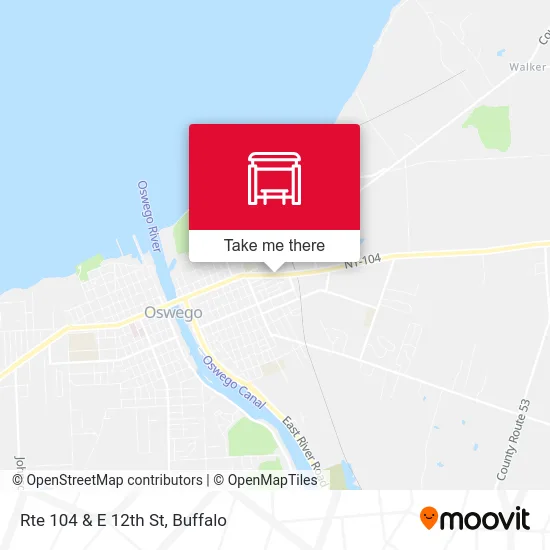 Rte 104 & E 12th St map