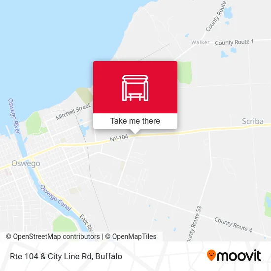 Rte 104 & City Line Rd map