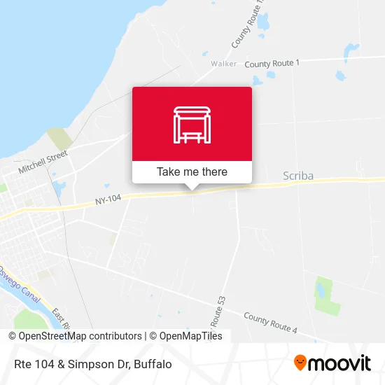 Rte 104 & Simpson Dr map