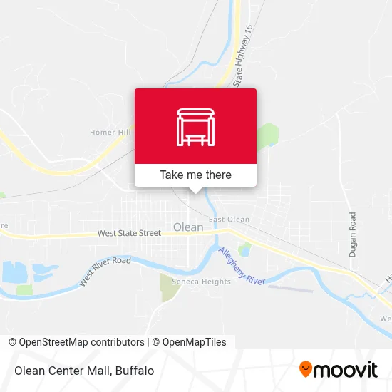 Olean Center Mall map