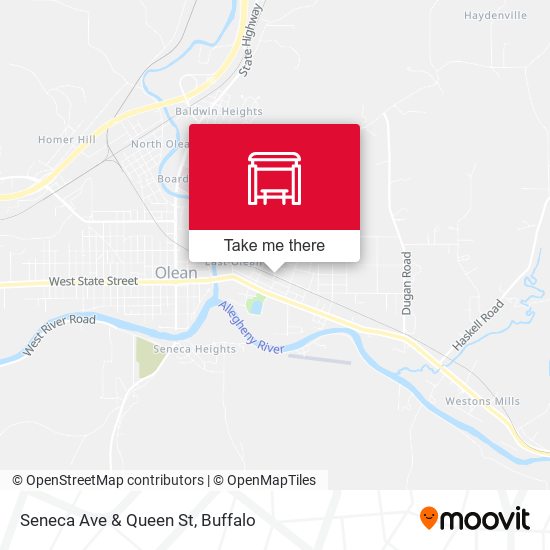 Seneca Ave & Queen St map