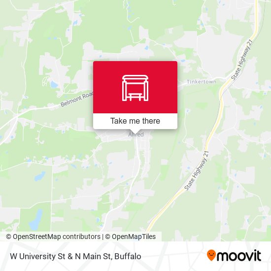 W University St & N Main St map
