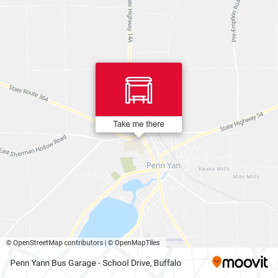 Mapa de Penn Yann Bus Garage - School Drive