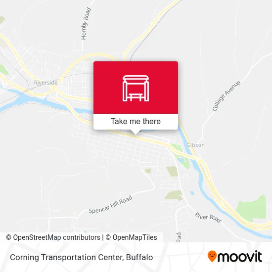 Corning Transportation Center map