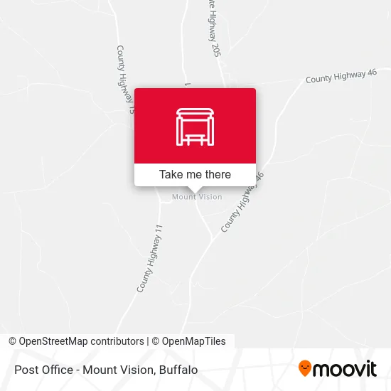 Post Office - Mount Vision map