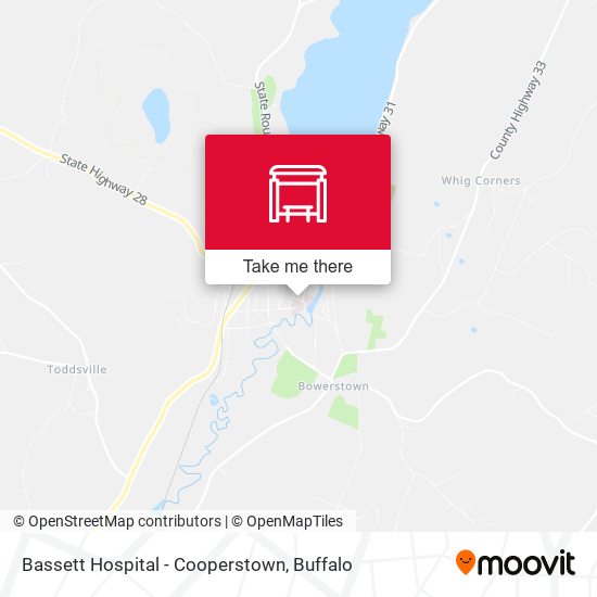 Bassett Hospital - Cooperstown map