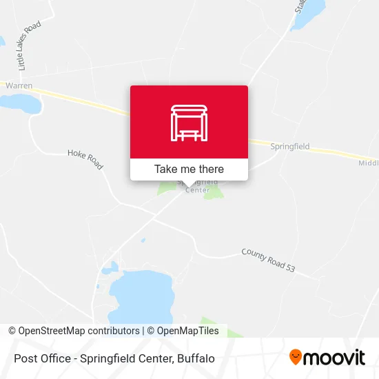 Post Office - Springfield Center map