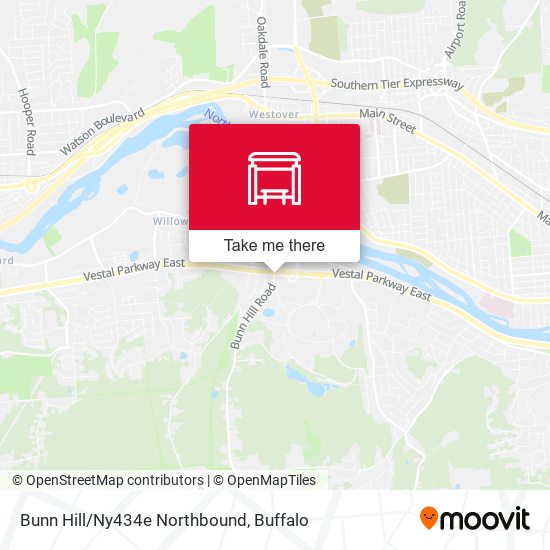Bunn Hill/Ny434e Northbound map
