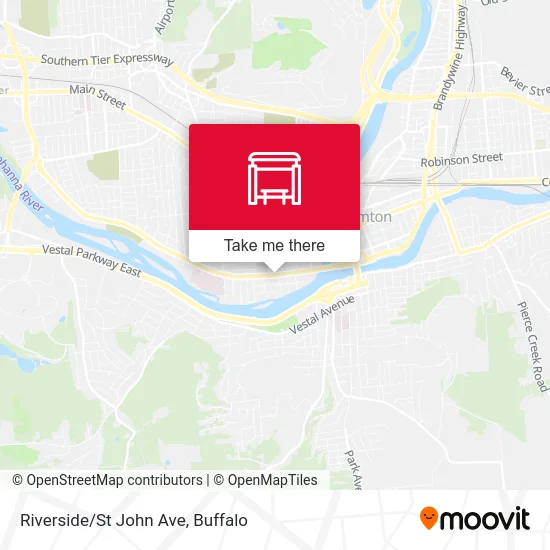 Riverside/St John Ave map