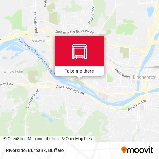 Riverside/Burbank map