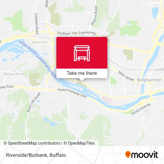 Riverside/Burbank map