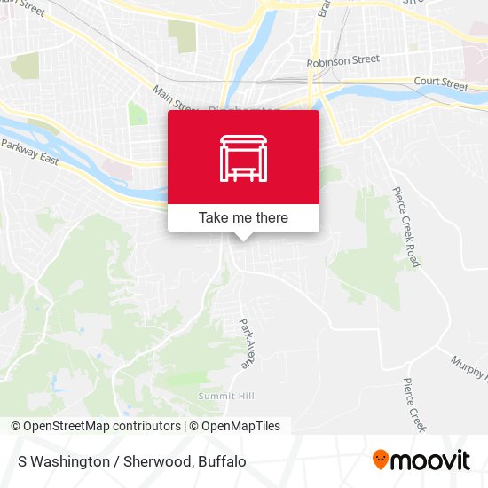 S Washington / Sherwood map