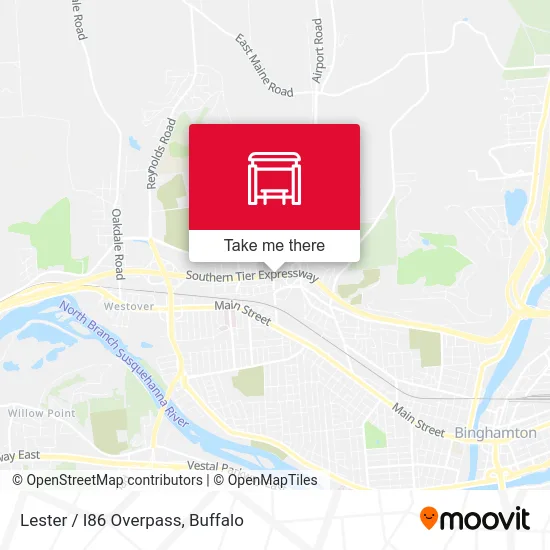 Lester / I86 Overpass map