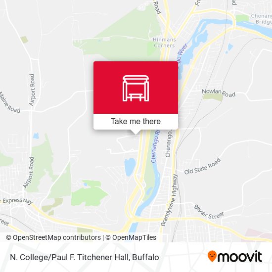 Mapa de N. College / Paul F. Titchener Hall
