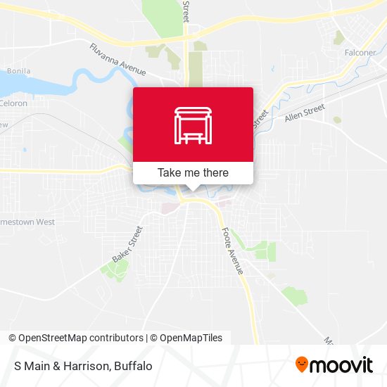 S Main & Harrison map