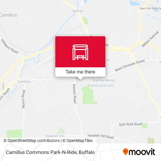 Camillus Commons Park-N-Ride map