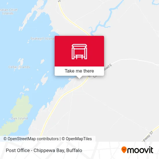 Post Office - Chippewa Bay map