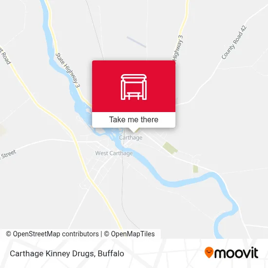 Carthage Kinney Drugs map
