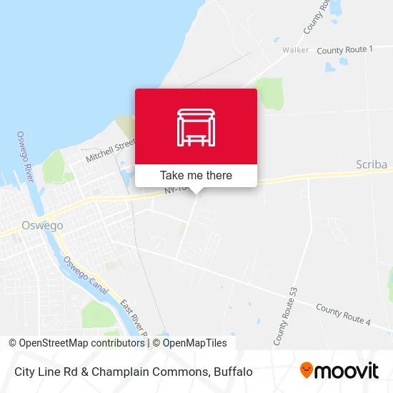 City Line Rd & Champlain Commons map