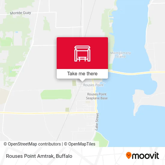 Rouses Point Amtrak map