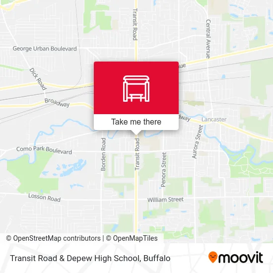 Transit Road & Depew High School map