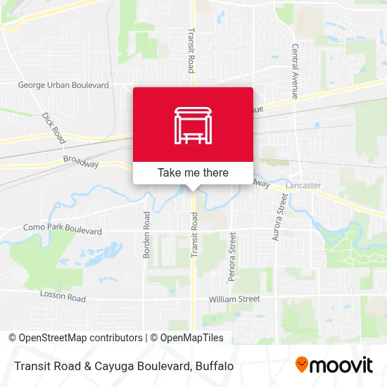 Transit Road & Cayuga Boulevard map