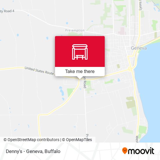 Denny's - Geneva map